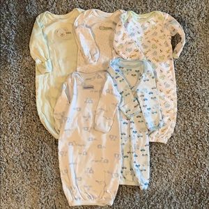 5 - 0-3m Gowns green/blue